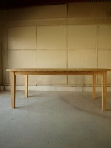 ダイニングテーブル引き出し付き無垢材ホワイトアッシュ