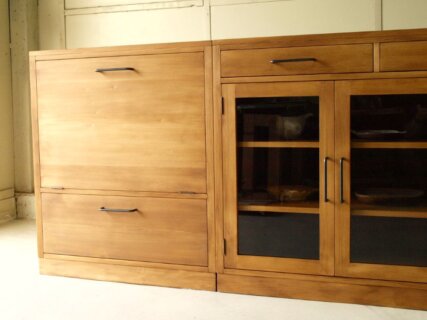 カップボードキッチンボード食器棚サイドボードロータイプ