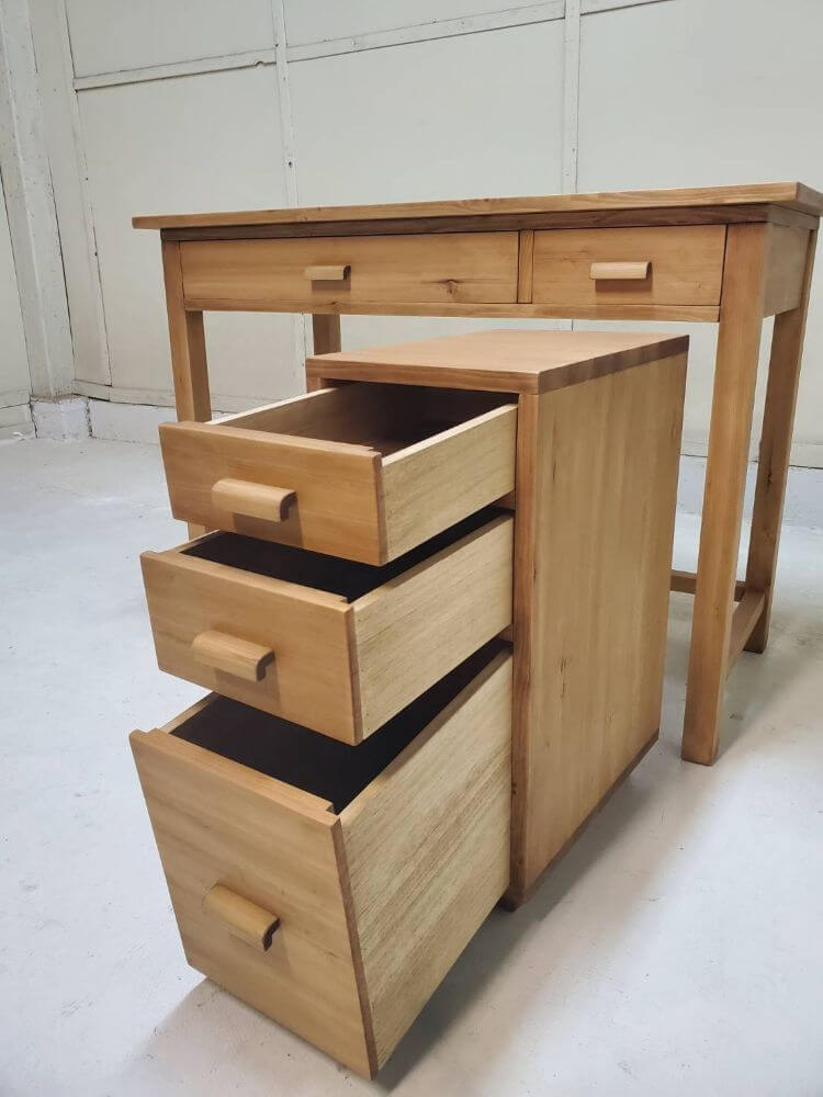 机ワークデスクPCデスク勉強机無垢材昭和レトロ