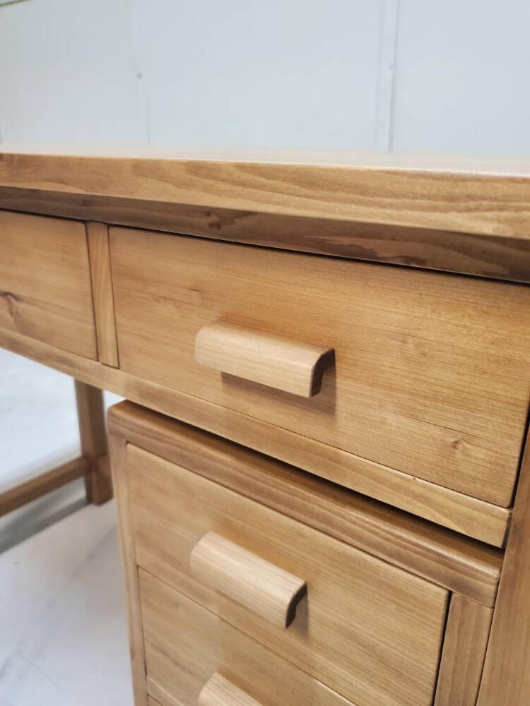 机ワークデスクPCデスク勉強机無垢材昭和レトロ