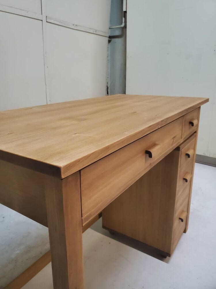 机ワークデスクPCデスク勉強机無垢材昭和レトロ