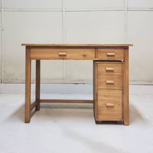 机ワークデスクPCデスク勉強机無垢材昭和レトロ