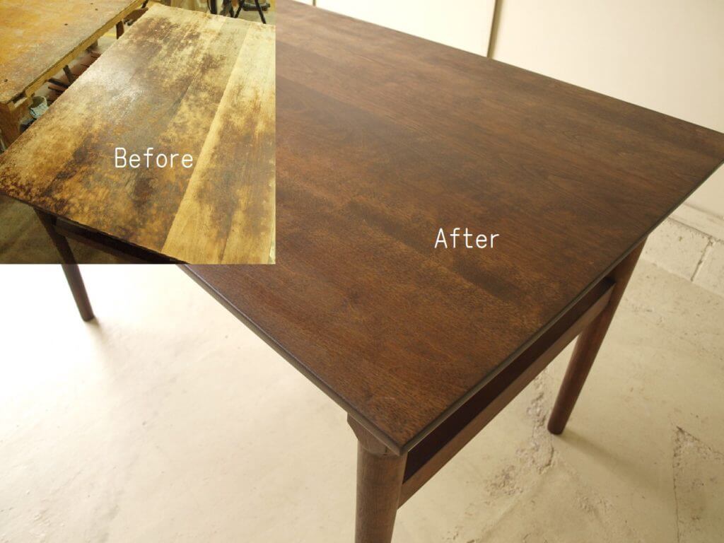 無垢家具リペア机