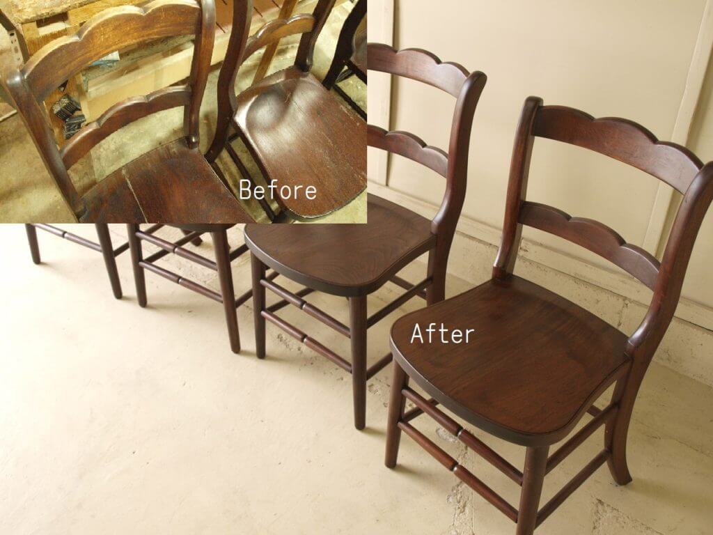 無垢家具リペア椅子