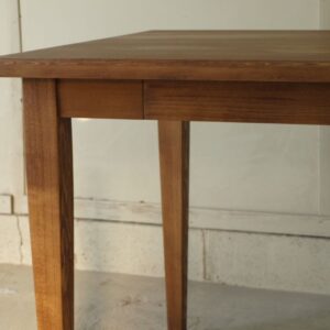 ダイニングテーブル025 150×72×80 無垢引出4脚先細4人モミの木