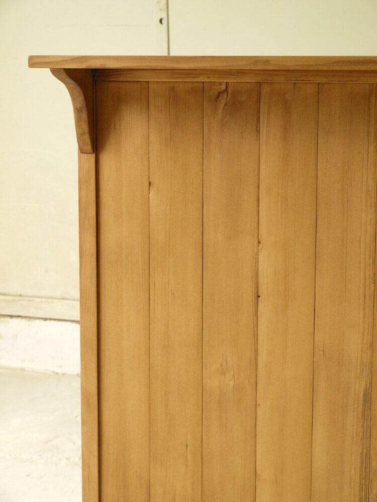 キッチンカウンター横125ｃｍテーブル無垢材アイアン取っ手