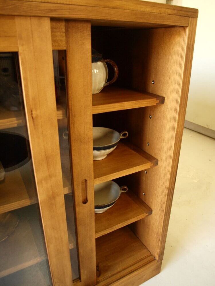 アイランドキッチンカウンターボード奥行80ｃｍガラス引き戸